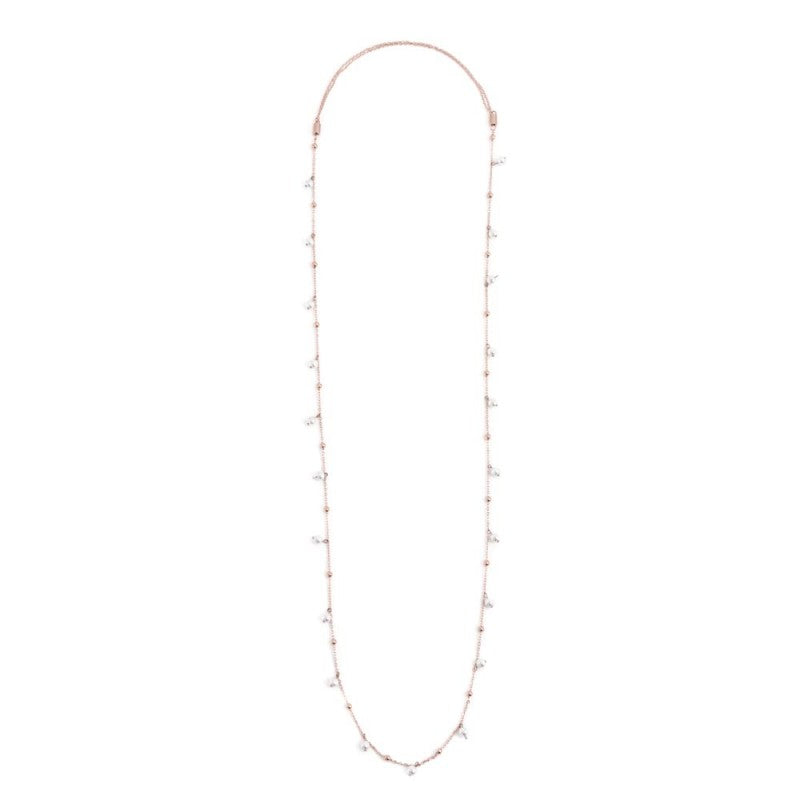 Collana catena con perle e sfere