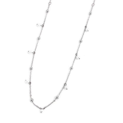 Collana catena con sfere e perle