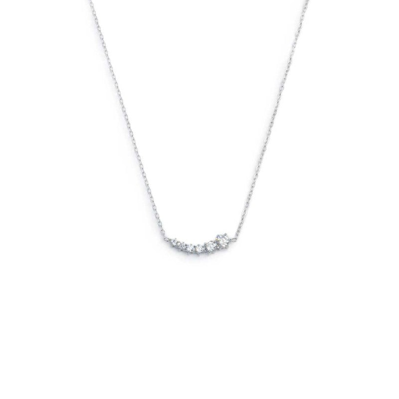 Collana catena cutting cross con zirconi centrali