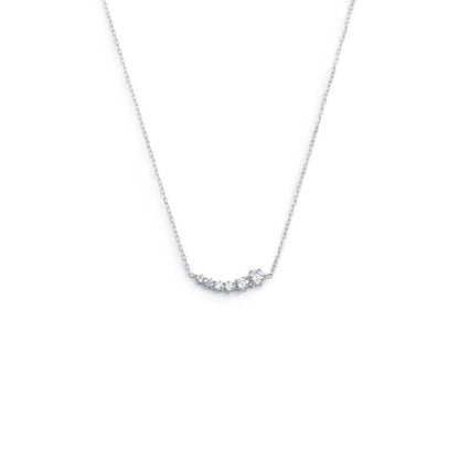 Collana catena cutting cross con zirconi centrali