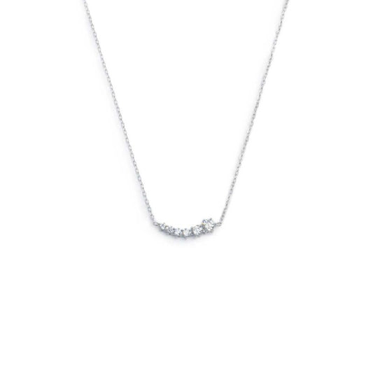 Collana catena cutting cross con zirconi centrali