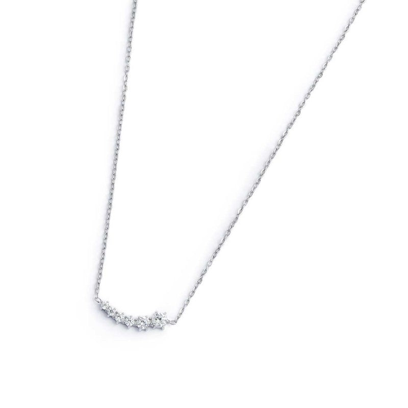 Collana catena cutting cross con zirconi centrali