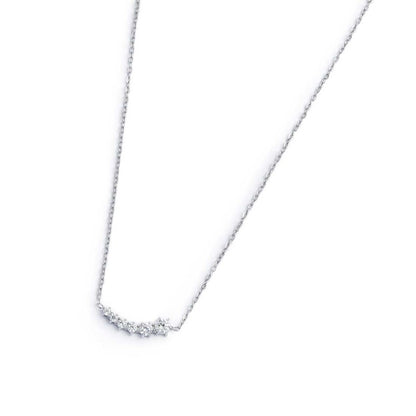 Collana catena cutting cross con zirconi centrali