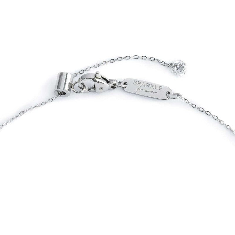Collana catena cutting cross zircone centrale 4,25mm