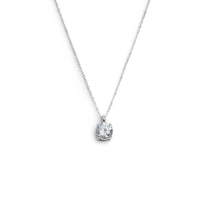 Collana catena cutting cross zircone centrale 7mm