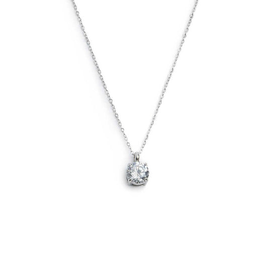 Collana catena cutting cross zircone centrale 7mm