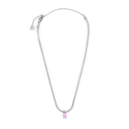 Collana catena snake con zircone baguette