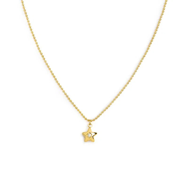 Collana con stella centrale con zircone