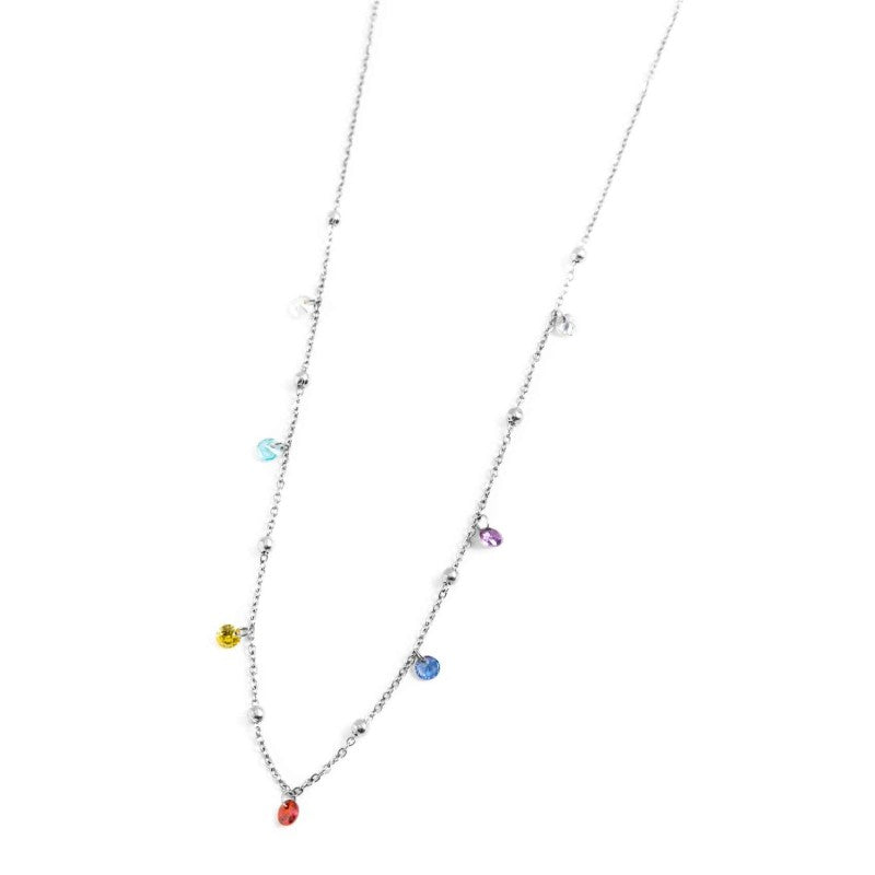 Collana con zirconi e sfere