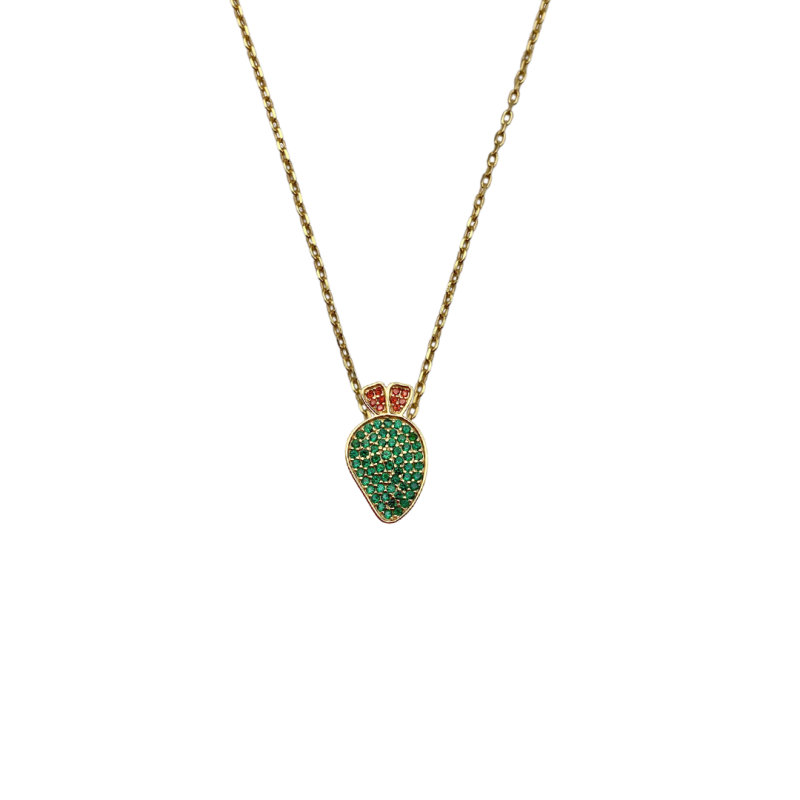 Collana Gialla con charm Fico D'India in argento 925