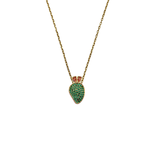 Collana Gialla con charm Fico D'India in argento 925