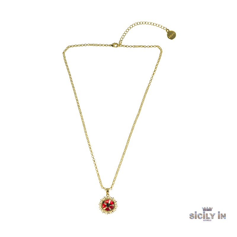 COLLANA IN METALLO ANALLERGICO CON 1 CHARM RICCIO