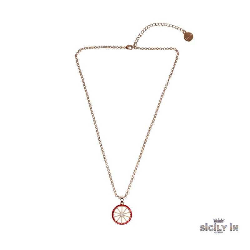 COLLANA IN METALLO ANALLERGICO CON 1 CHARM RUOTA