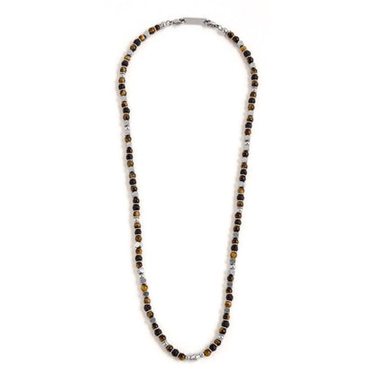 Collana occhio di tigre e pietra lavica