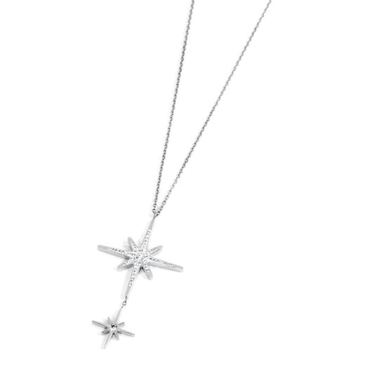 Collana rosa dei venti doppio pendente