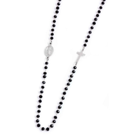 Collana rosario cristalli sfaccettati