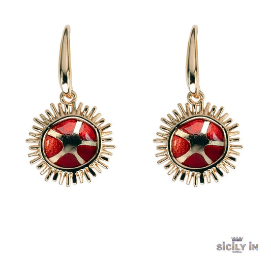 ORECCHINI IN METALLO ANALLERGICO CON 1 CHARM RICCIO