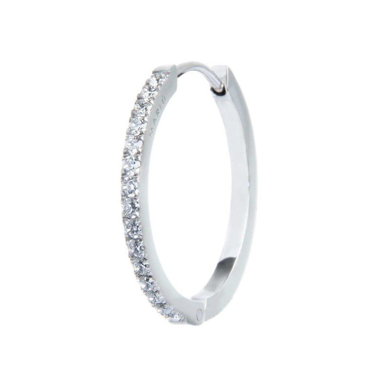 Orecchino a cerchio 2,4cm con zirconi