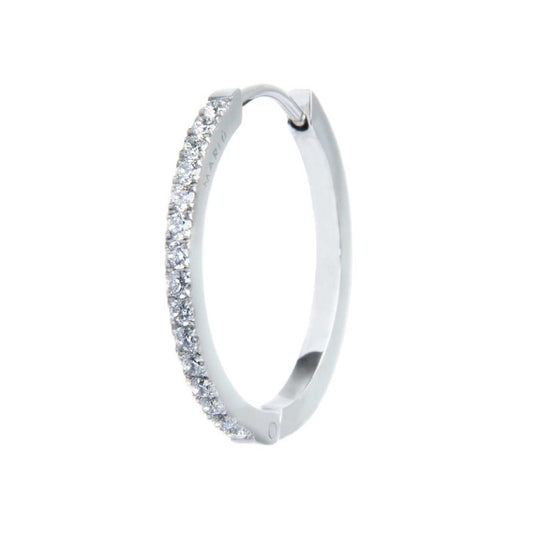 Orecchino a cerchio 2,4cm con zirconi