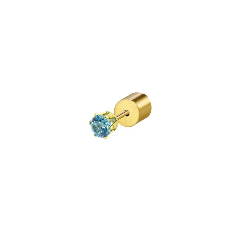 Orecchino a lobo con zircone 3mm
