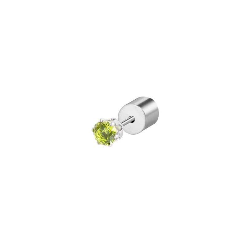 Orecchino a lobo con zircone 3mm