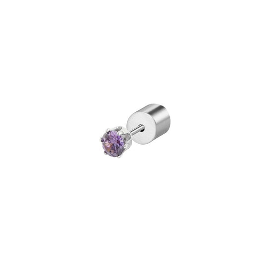 Orecchino a lobo con zircone 3mm