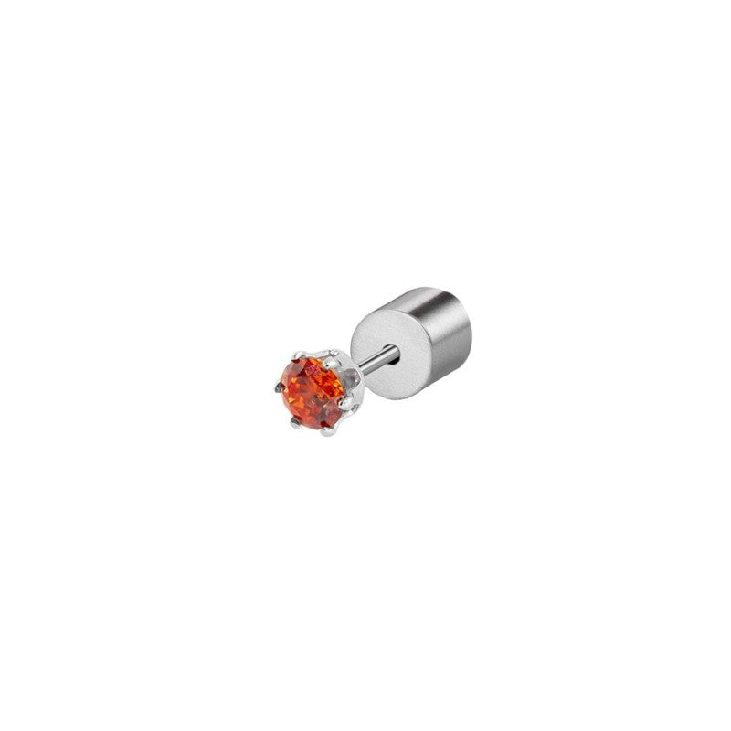Orecchino a lobo con zircone 3mm