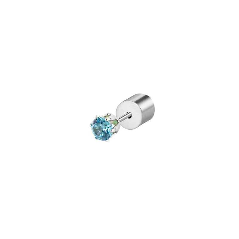 Orecchino a lobo con zircone 3mm