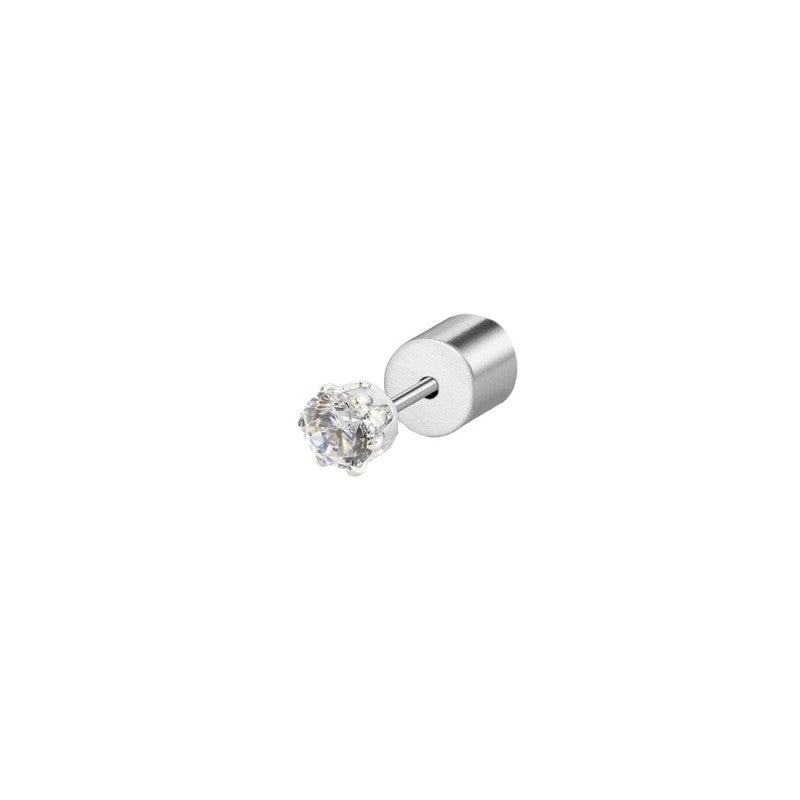 Orecchino a lobo con zircone 3mm