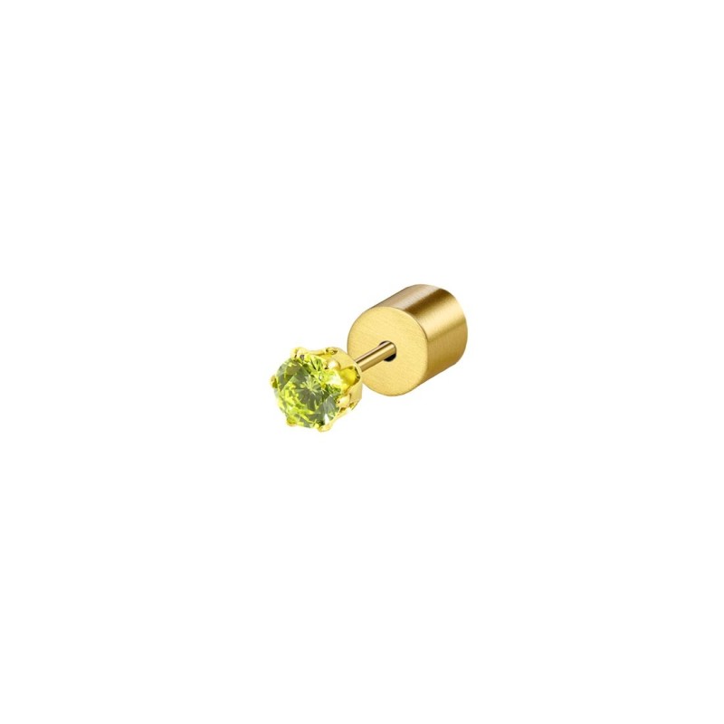 Orecchino a lobo con zircone 3mm