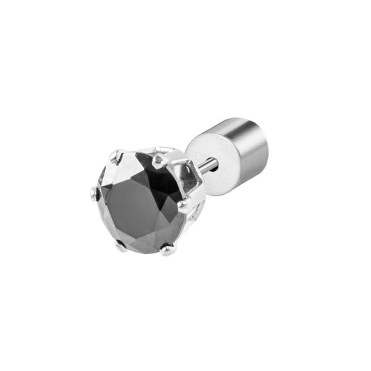 Orecchino a lobo con zircone 6mm