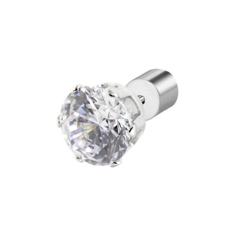 Orecchino a lobo con zircone 7mm