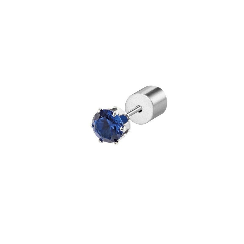 Orecchino a lobo con zircone 4mm