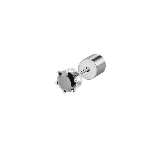 Orecchino a lobo con zircone 4mm